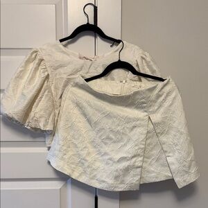 Bravely blouse and short/skirt set NWT
